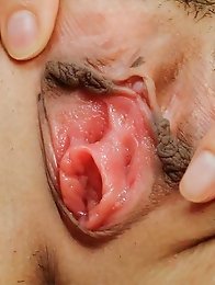Miriya Hazuki Asian spreads labia and gets vibrator between them