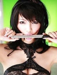 Yuuri Morishita busty in lace lingerie wants to punish men